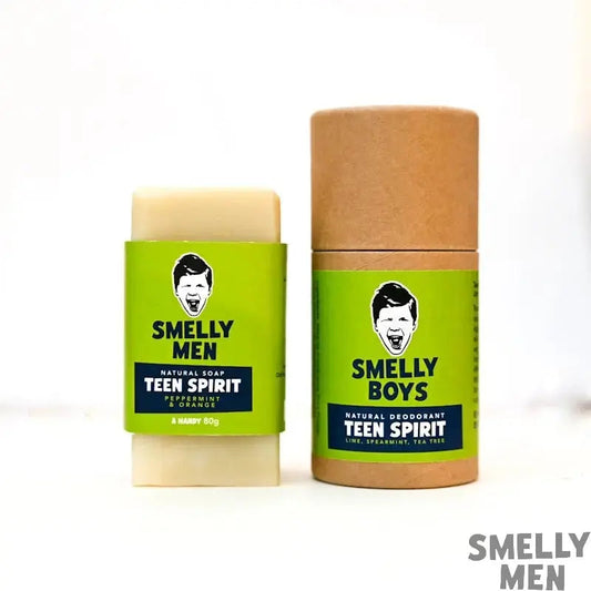 Teen Spirit Travel Soap and Deodorant Kit Orange and Peppermint Smelly Boys