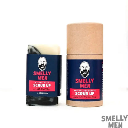 Smelly Men Scrub Up Travel Kit on a white background