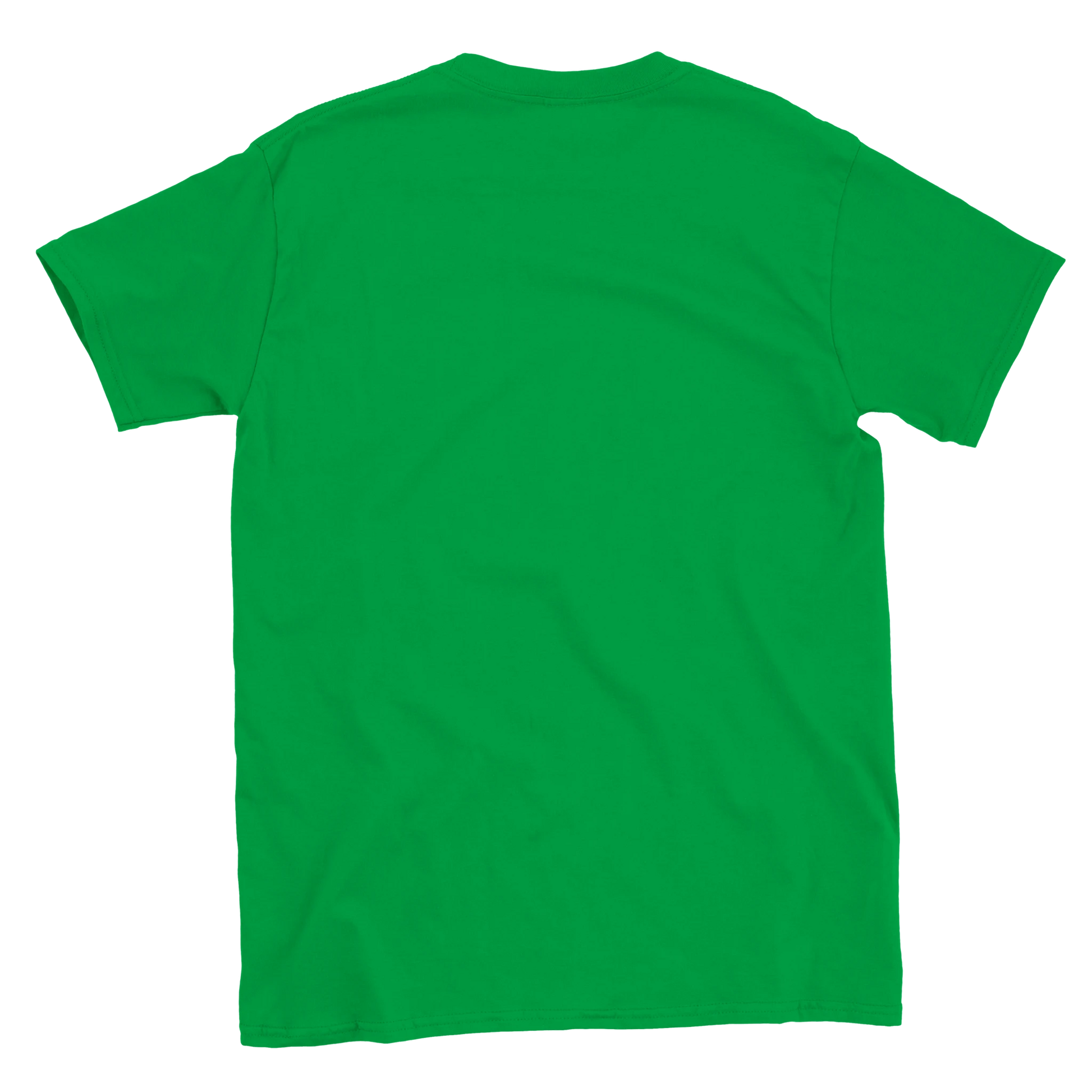 Green t-shirt on a white background