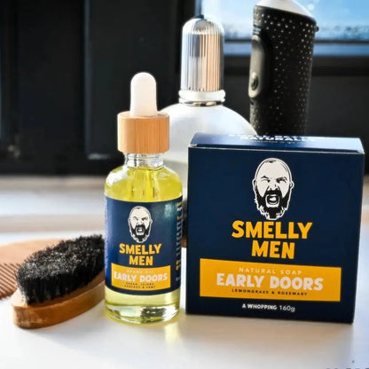 Smelly Men Early Doors Morning Glory Kit by a window