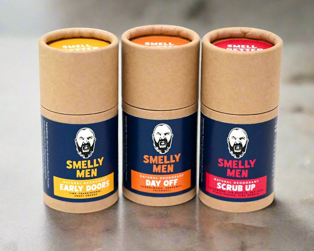 The Deo Amigos natural deodorant kit by Smelly Men