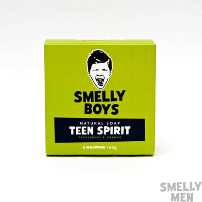 Teen Spirit 160g soap carton on a white background 
