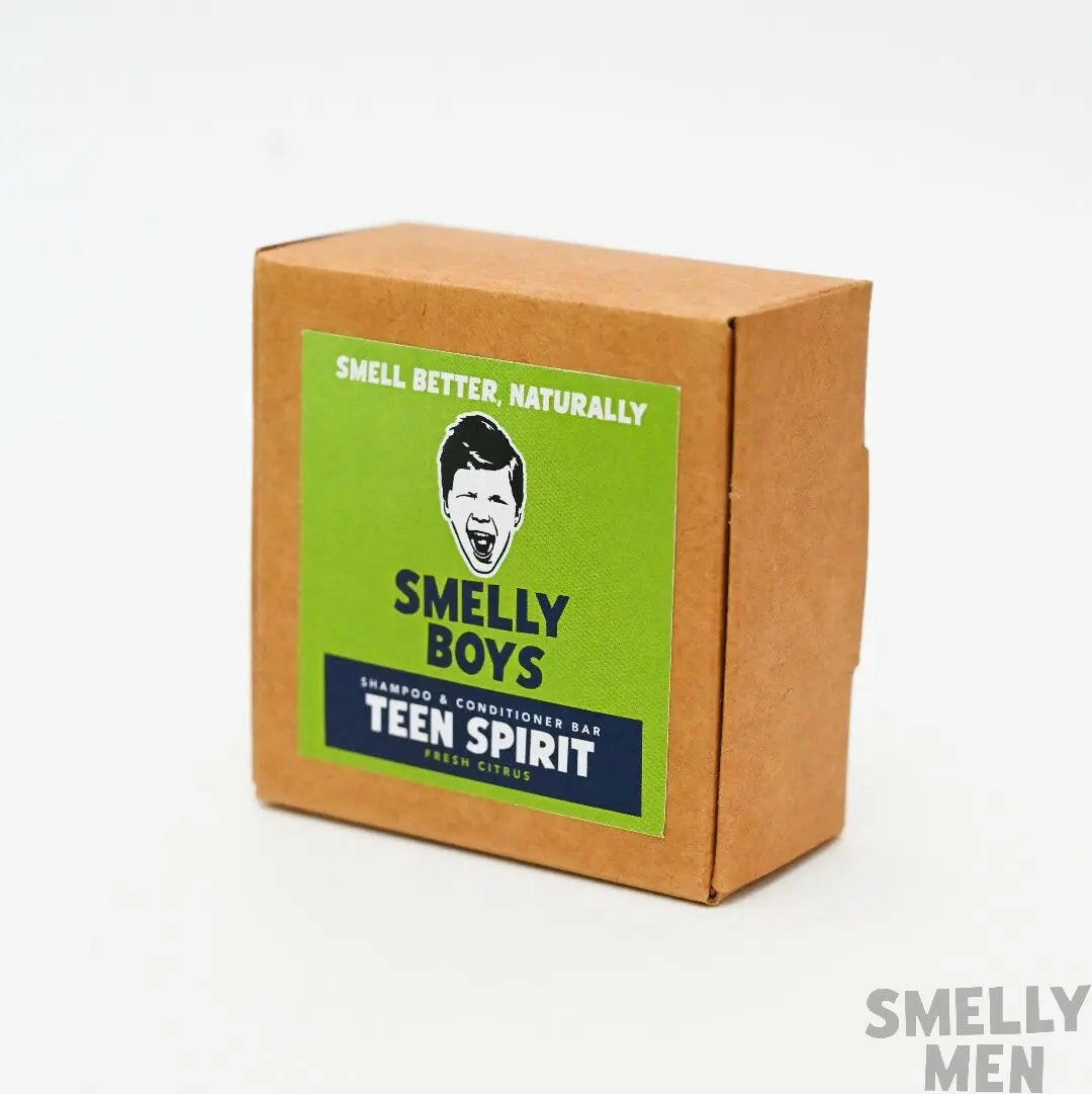 Teen Spirit shampoo carton on a white background