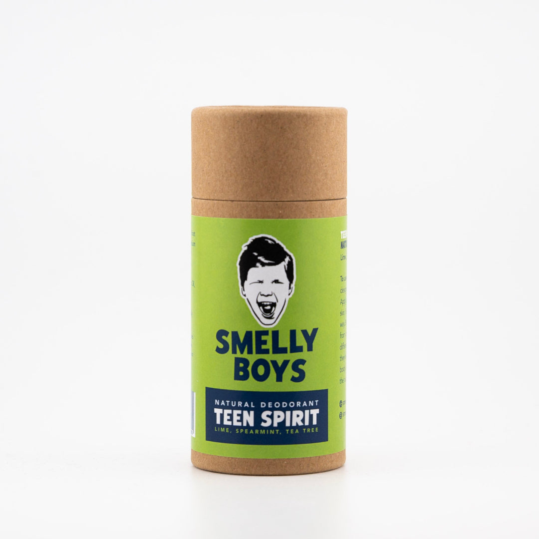 Teen spirit deodorant tube on a white background