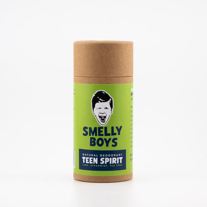 Teen spirit deodorant tube on a white background