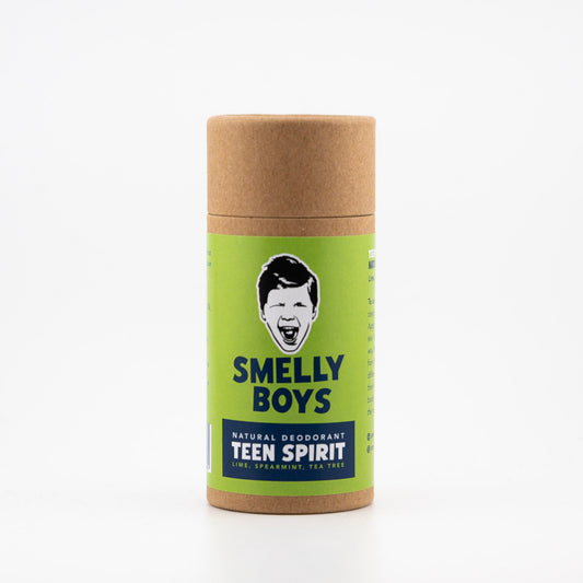 Teen spirit deodorant tube on a white background